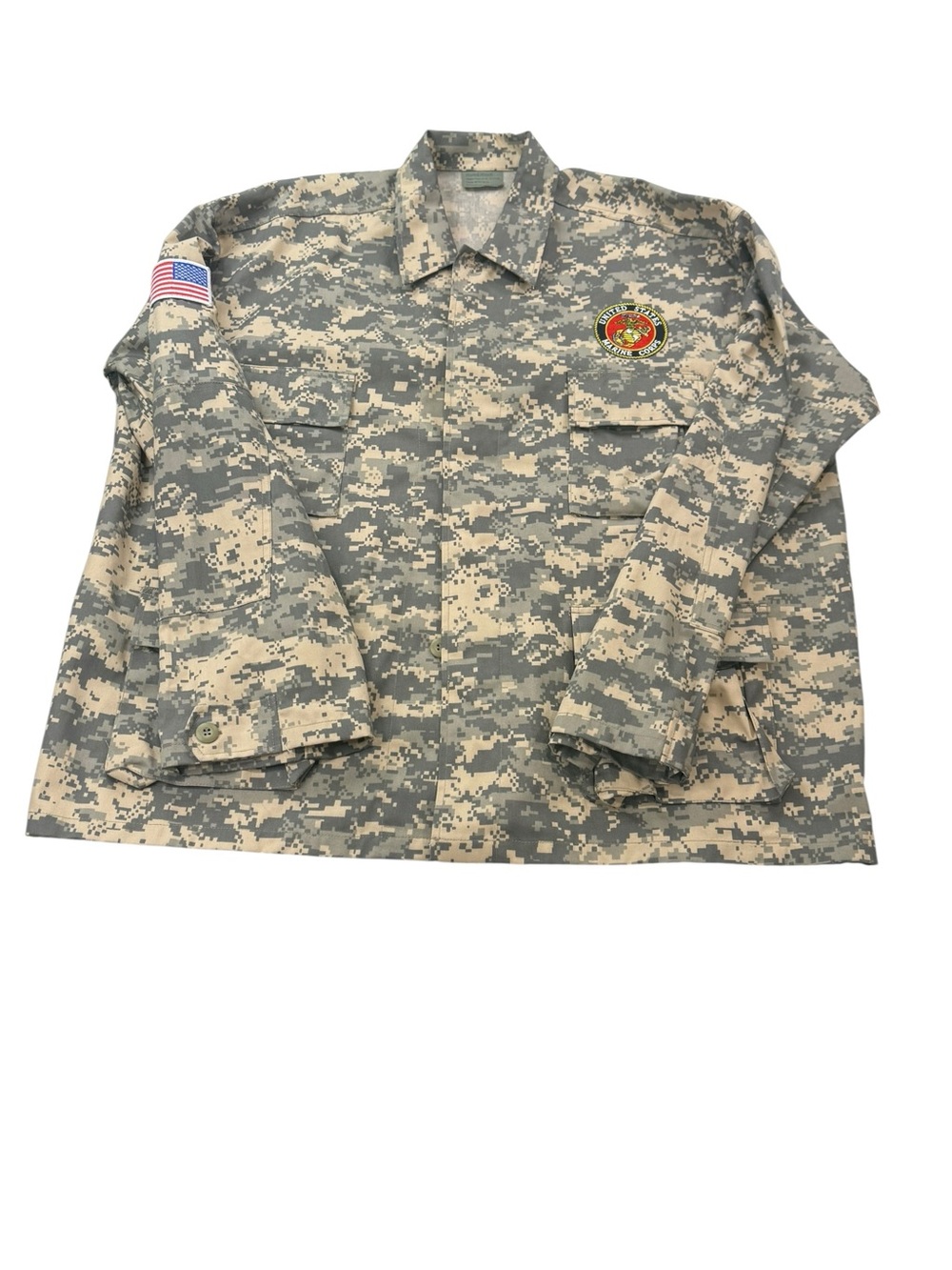 Rothco BDU Men's Camo Field Jacket - Gray & Tan US Marines Size XXL